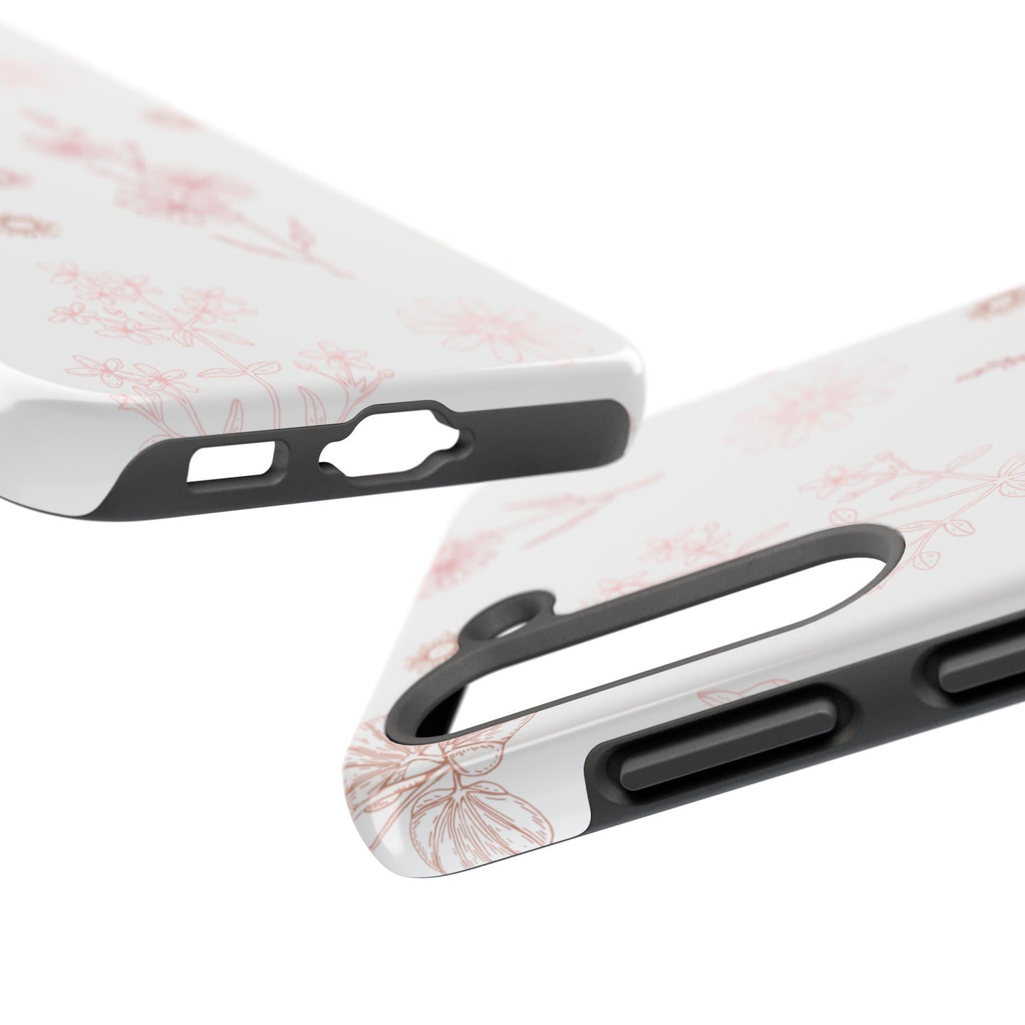 Tough Phone Case — Delicate Pink Wildflower Pattern